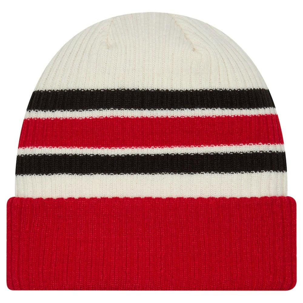 Carolina Hurricanes - New Era Vintage Cuffed Knit Hat Cream/Red