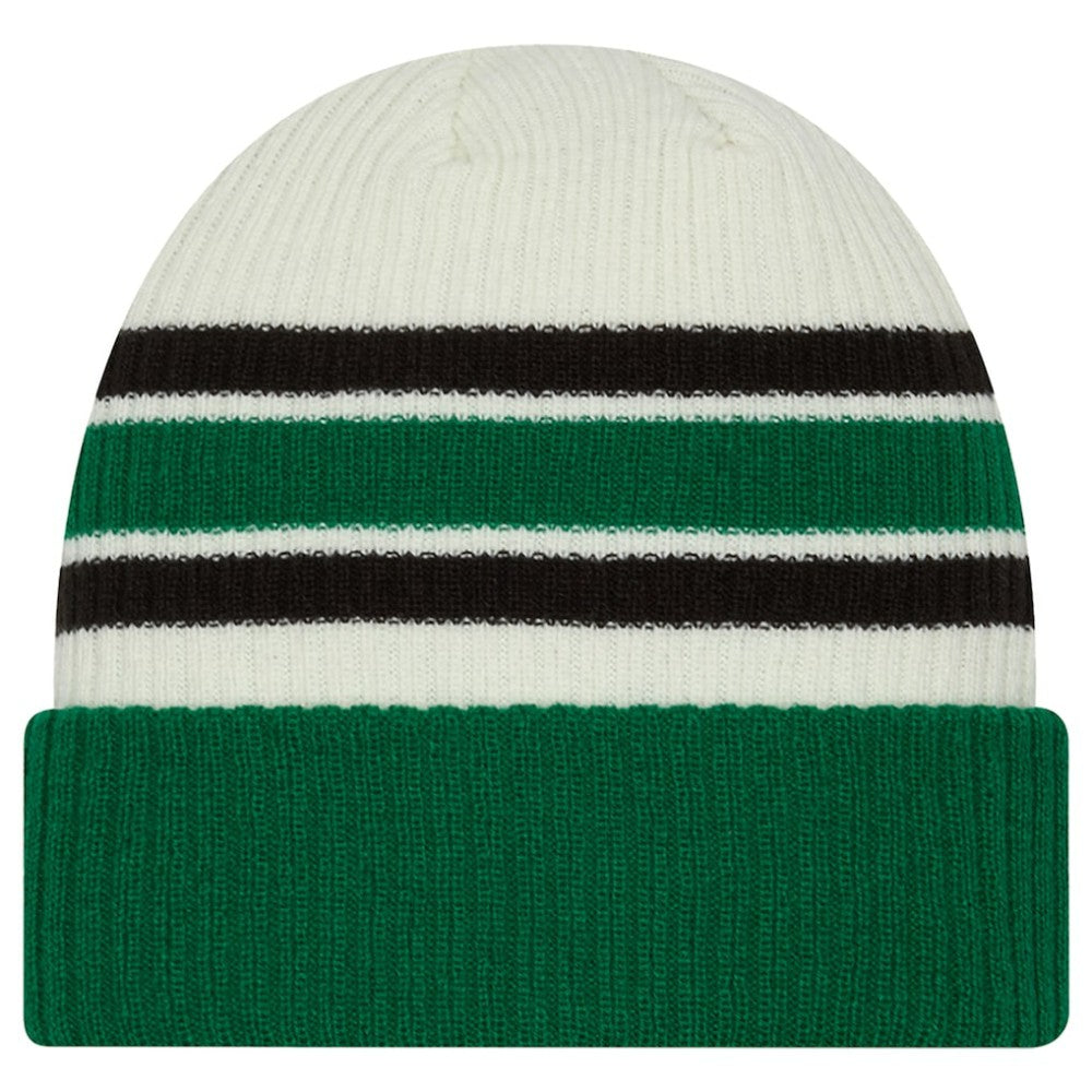 Dallas Stars - New Era Vintage Cuffed Knit Hat Cream/Kelly Green