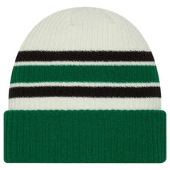 Dallas Stars - New Era Vintage Cuffed Knit Hat Cream/Kelly Green