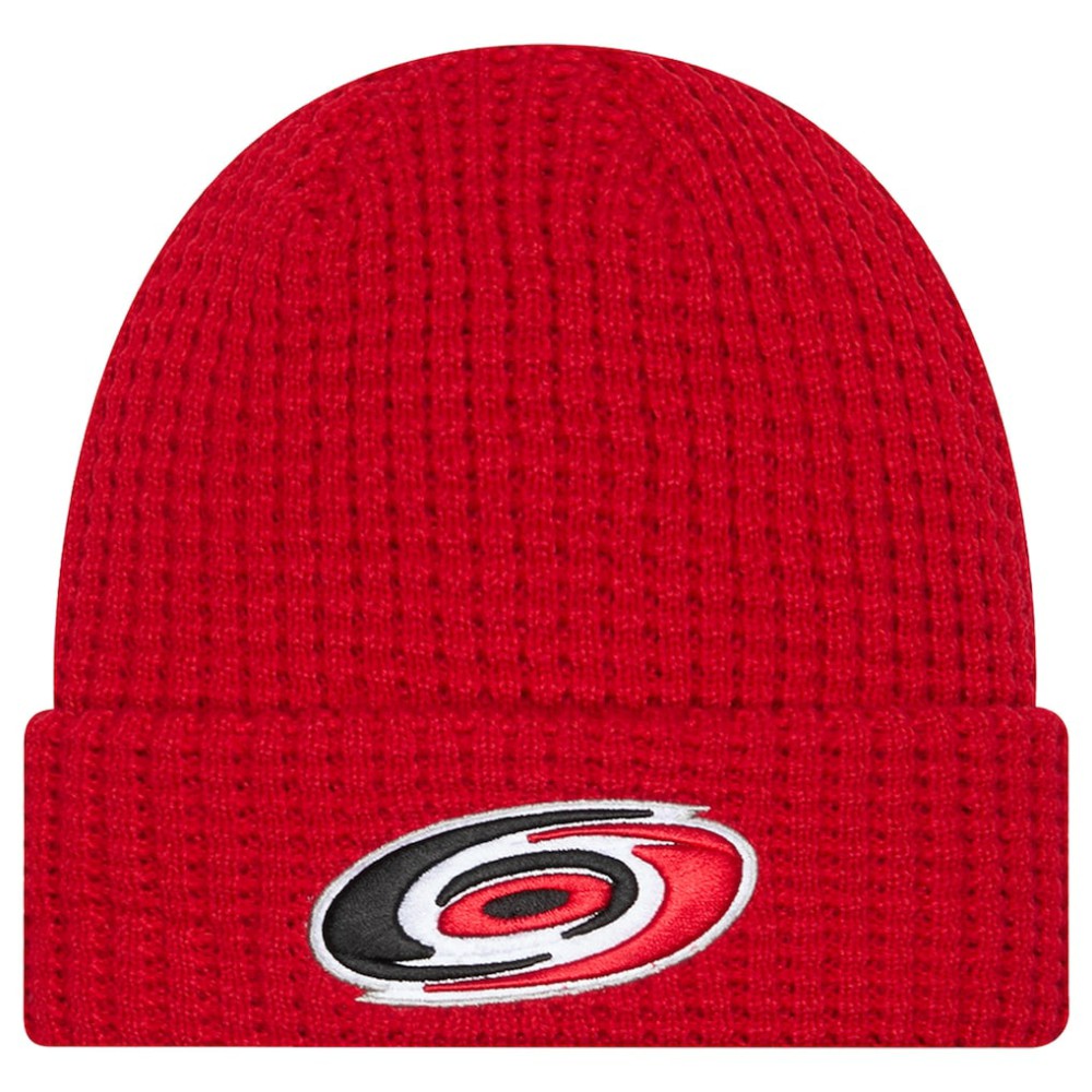 Carolina Hurricanes - New Era Waffle Cuffed Knit Hat Red