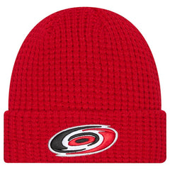 Carolina Hurricanes - New Era Waffle Cuffed Knit Hat Red