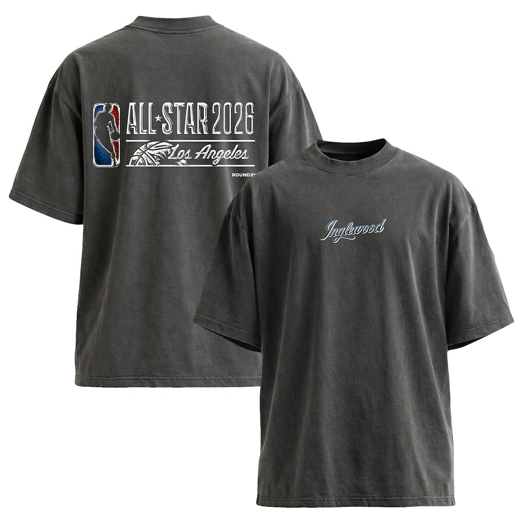 NBA - round21 Unisex 2026 NBA All-Star Game Court T-Shirt - Gray