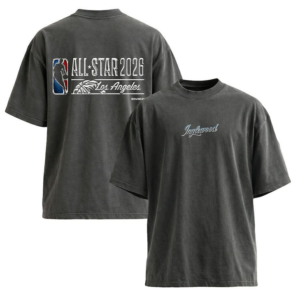 NBA - round21 Unisex 2026 NBA All-Star Game Court T-Shirt - Gray