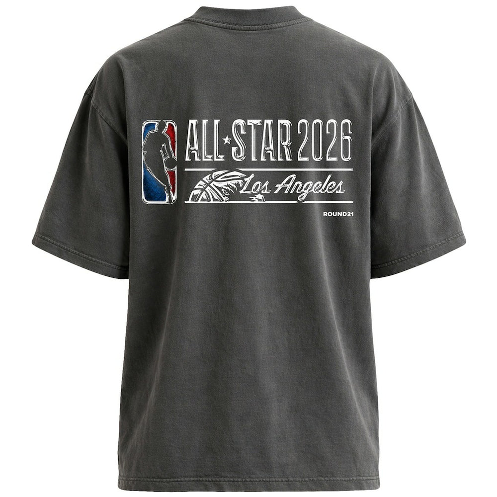 NBA - round21 Unisex 2026 NBA All-Star Game Court T-Shirt - Gray