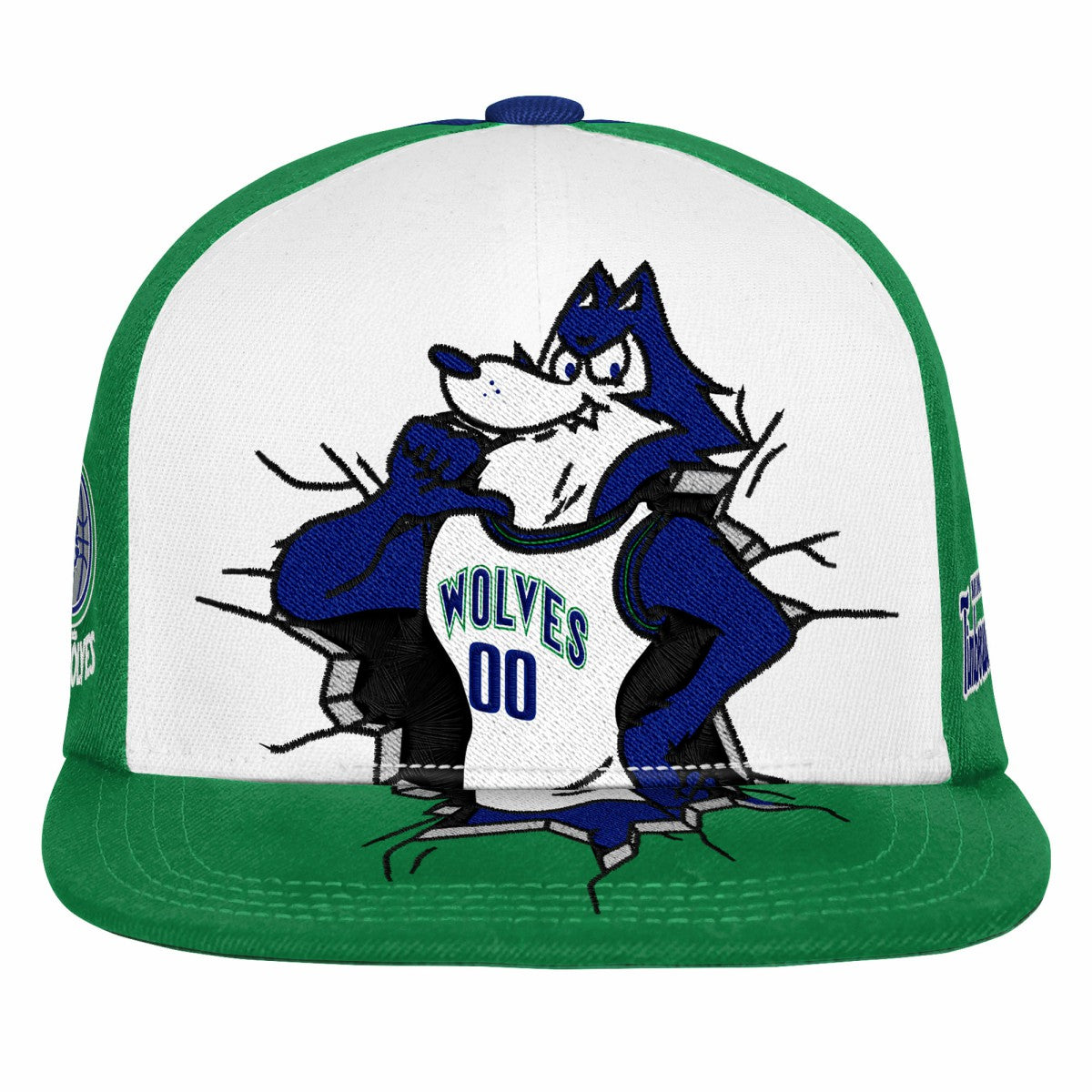 Mitchell & Ness - Minnesota Timberwolves Youth Mascot Snapback Hat - Green