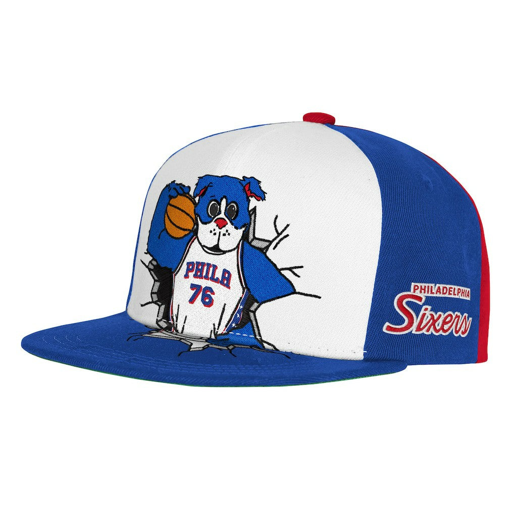 Mitchell & Ness - Philadelphia 76ers Youth Mascot Snapback Hat - Royal