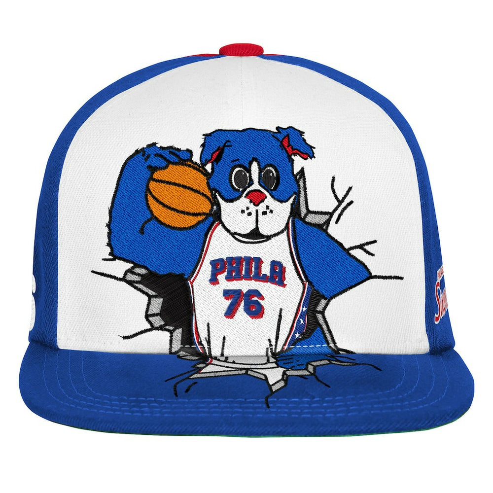Mitchell & Ness - Philadelphia 76ers Youth Mascot Snapback Hat - Royal