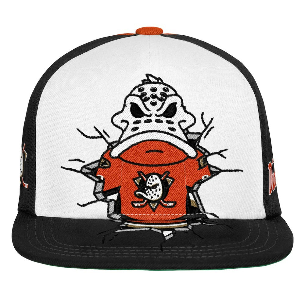 Anaheim Ducks - Mitchell & Ness Youth Mascot Snapback Hat Orange