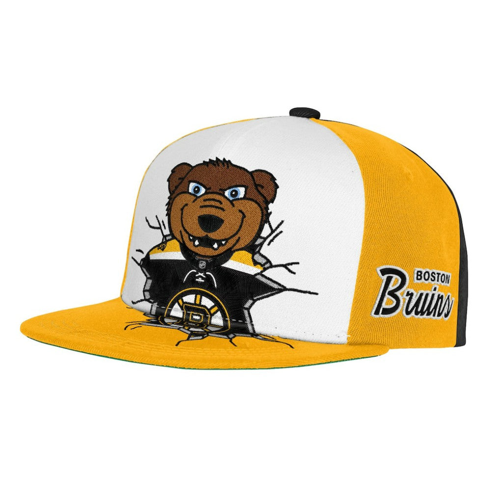 Boston Bruins Mitchell & Ness Youth Mascot Snapback Hat Black