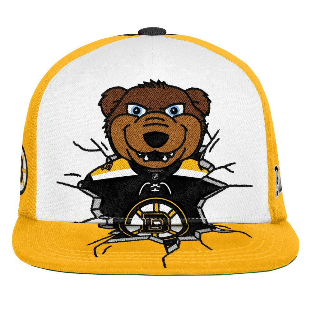 Boston Bruins Mitchell & Ness Youth Mascot Snapback Hat Black