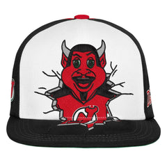 New Jersey Devils - Mitchell & Ness Youth Mascot Snapback Hat Red