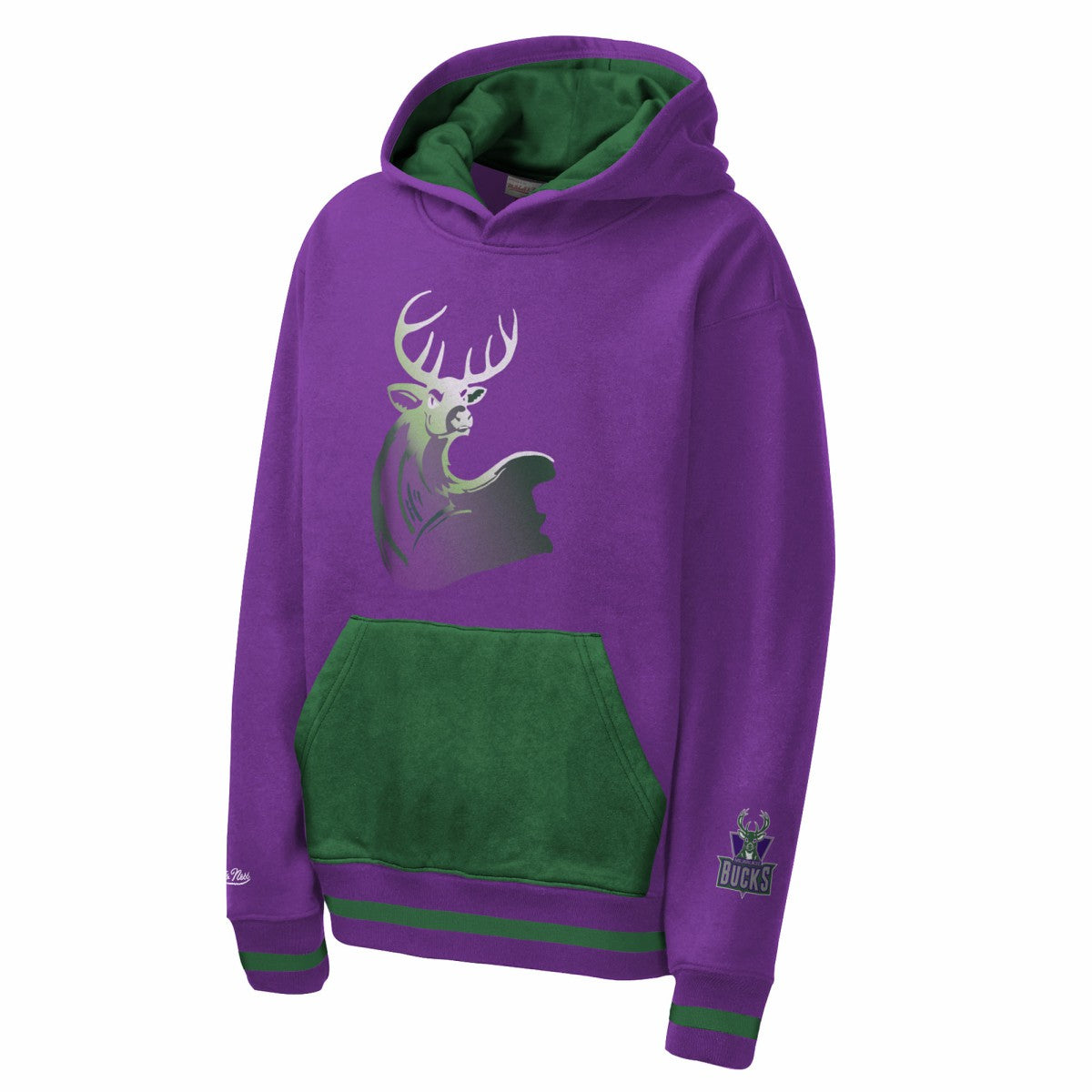 Mitchell & Ness - Milwaukee Bucks Youth Playmaker Fashion Fleece Hoodie - Purple