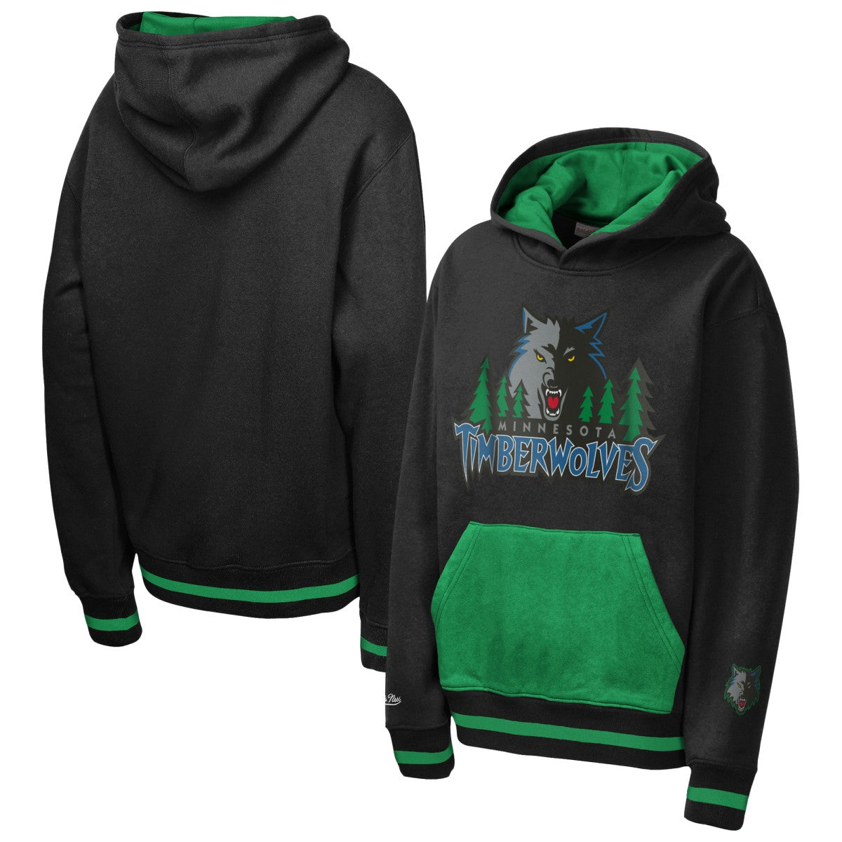 Mitchell & Ness - Minnesota Timberwolves Youth Playmaker Fashion Fleece Hoodie - Navy
