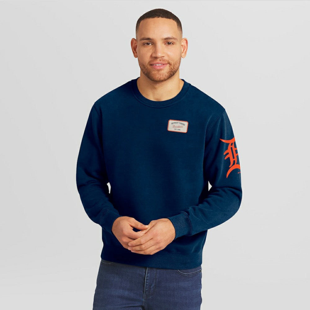 Detroit Tigers Darius Rucker Collection by Fanatics Washed Crew Neck Pullover Sweatshirt discount