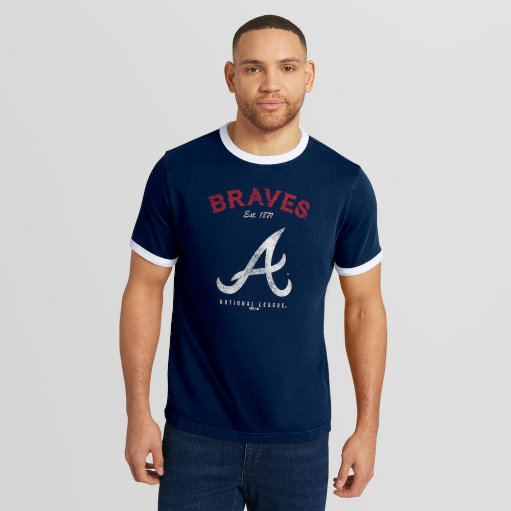 Atlanta Braves Darius Rucker Collection by Fanatics Washed Ringer T-Shirt Clearance