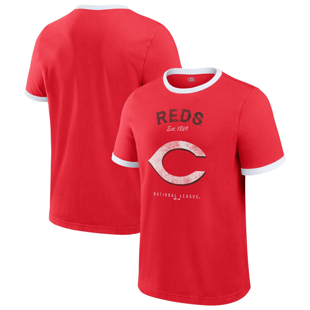 Cincinnati Reds Darius Rucker Collection by Fanatics Washed Ringer T-Shirt for sale