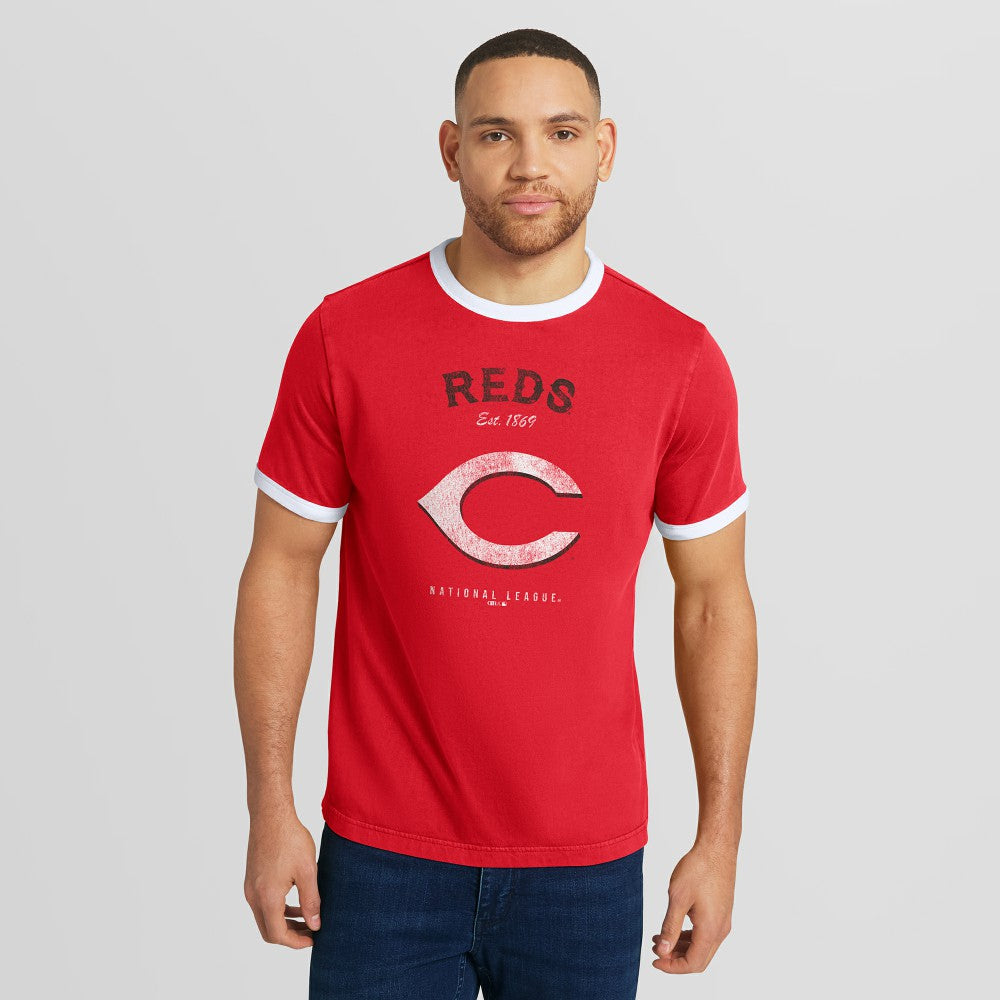 Cincinnati Reds Darius Rucker Collection by Fanatics Washed Ringer T-Shirt for sale