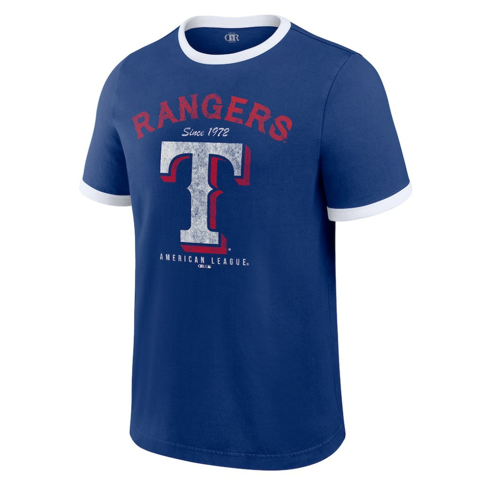 Texas Rangers Darius Rucker Collection by Fanatics Washed Ringer T-Shirt On Sale