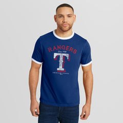Texas Rangers Darius Rucker Collection by Fanatics Washed Ringer T-Shirt On Sale