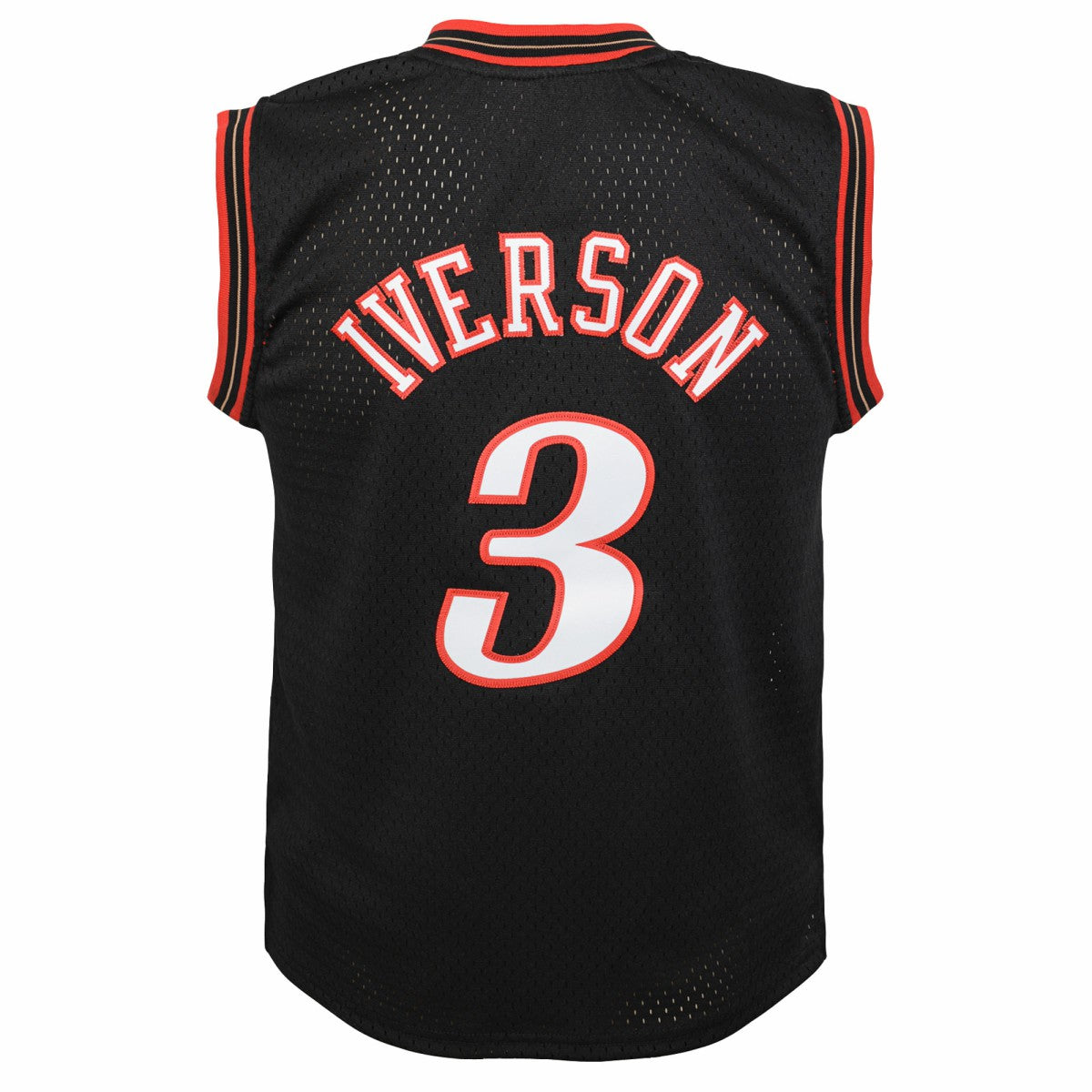 Mitchell & Ness - Allen Iverson Philadelphia 76ers Youth 2000-01 Swingman Road Jersey - Black