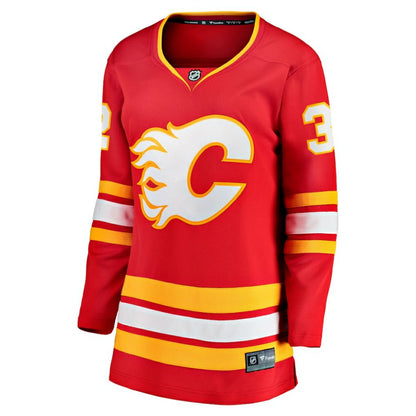 Dustin Wolf Calgary Flames Fanatics Women's Home Breakaway Jersey - Red | NHL Jerseys