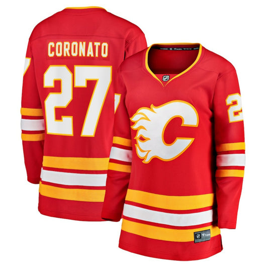 Matt Coronato Calgary Flames Fanatics Women's Home Breakaway Jersey - Red | NHL Jerseys