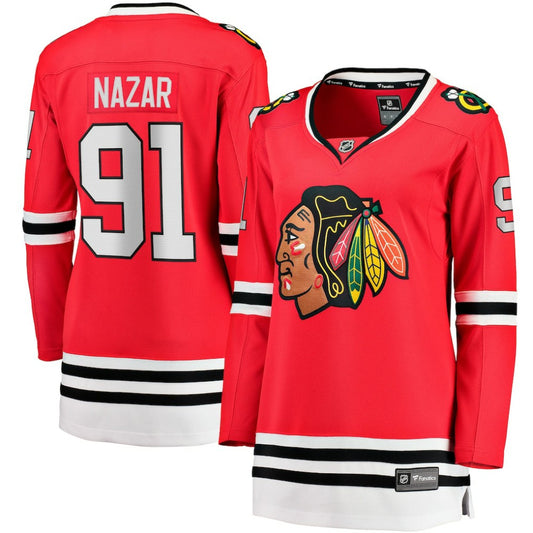Frank Nazar Chicago Blackhawks Fanatics Women's Home Breakaway Jersey - Red | NHL Jerseys