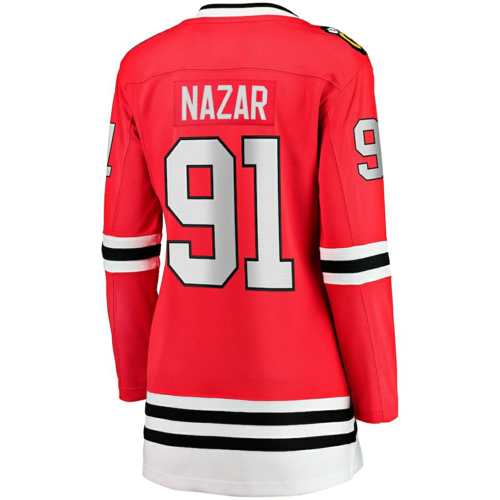 Frank Nazar Chicago Blackhawks Fanatics Women's Home Breakaway Jersey - Red | NHL Jerseys
