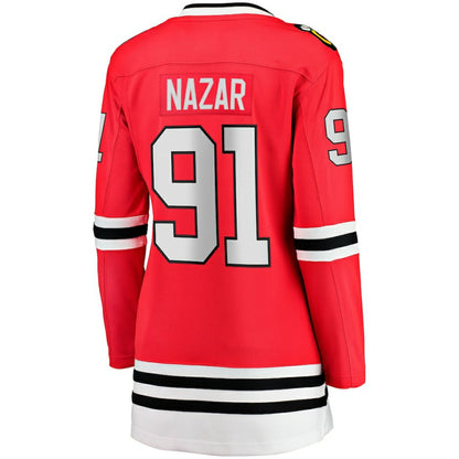 Frank Nazar Chicago Blackhawks Fanatics Women's Home Breakaway Jersey - Red | NHL Jerseys