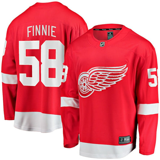 Emmitt Finnie Detroit Red Wings Fanatics Home Breakaway Jersey - Red | NHL Jerseys