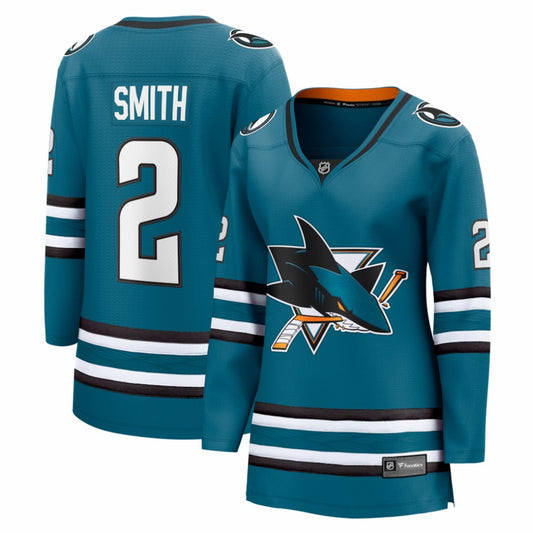 Will Smith San Jose Sharks Fanatics Women's Home Breakaway Jersey - Teal | NHL Jerseys