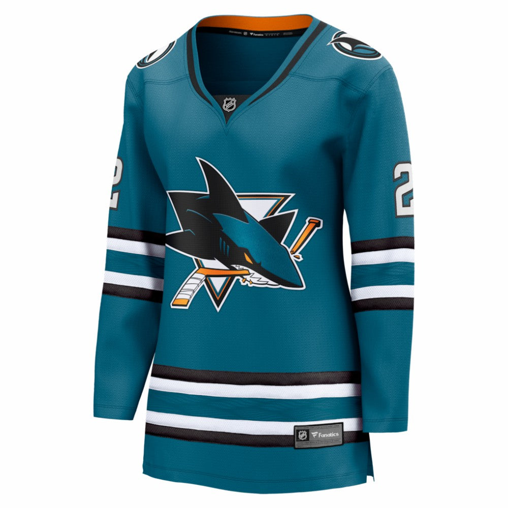 Will Smith San Jose Sharks Fanatics Women's Home Breakaway Jersey - Teal | NHL Jerseys