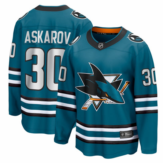 Yaroslav Askarov San Jose Sharks Fanatics Home Breakaway Jersey - Teal | NHL Jerseys