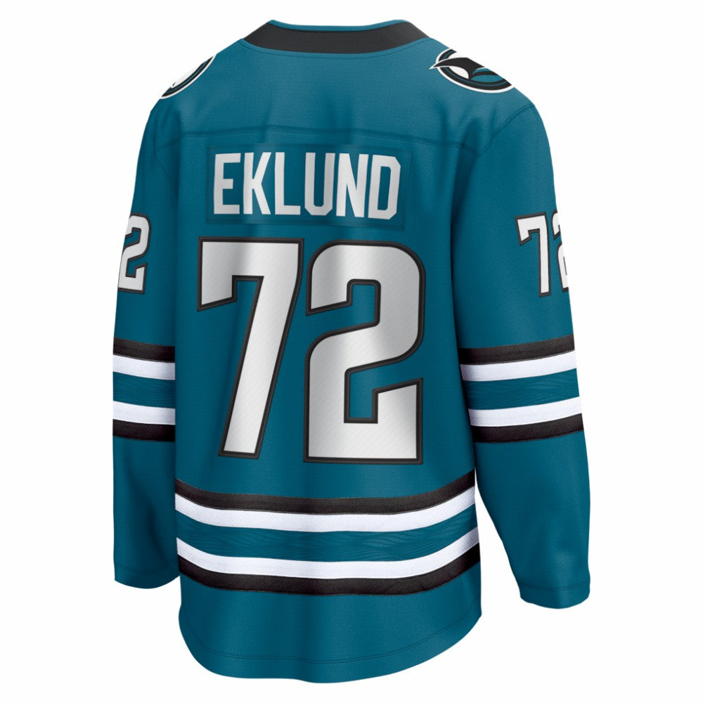 William Eklund San Jose Sharks - Fanatics Home Breakaway Jersey Teal