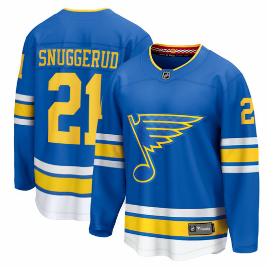 Jimmy Snuggerud St. Louis Blues Fanatics Home Breakaway Jersey - Blue | NHL Jerseys