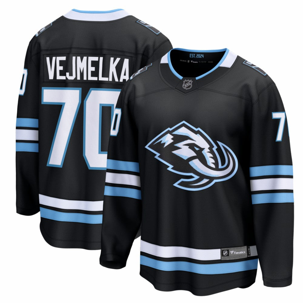 Karel Vejmelka Utah Mammoth Fanatics Home Breakaway Jersey - Black | NHL Jerseys