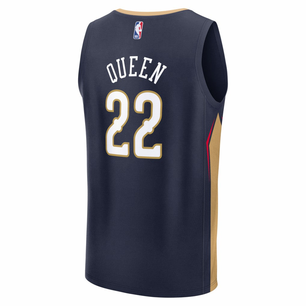 Fanatics - Derik Queen New Orleans Pelicans Fast Break Replica Jersey - Icon Edition - Navy