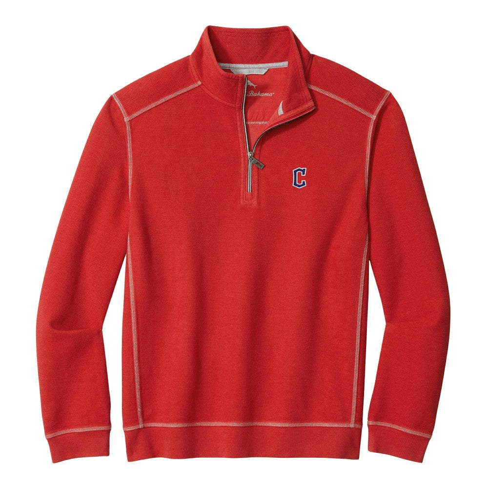 Cleveland Guardians Tommy Bahama Montego Bay Half-Zip Sweatshirt Clearance