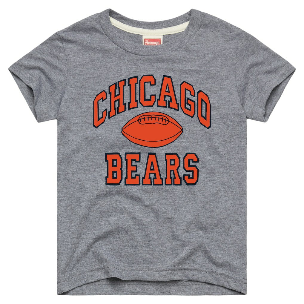 Chicago Bears Homage Youth Gridiron Tri-Blend T-Shirt Gray - NFL