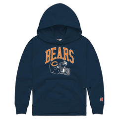 Chicago Bears Homage Youth Helmet Retro Tri-Blend Hoodie Navy - NFL