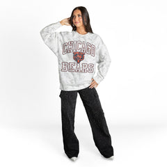 Chicago Bears Gameday Couture Women's Whiteout Oversized Premium Fleece Sweatshirt Arctic Camo - NFL