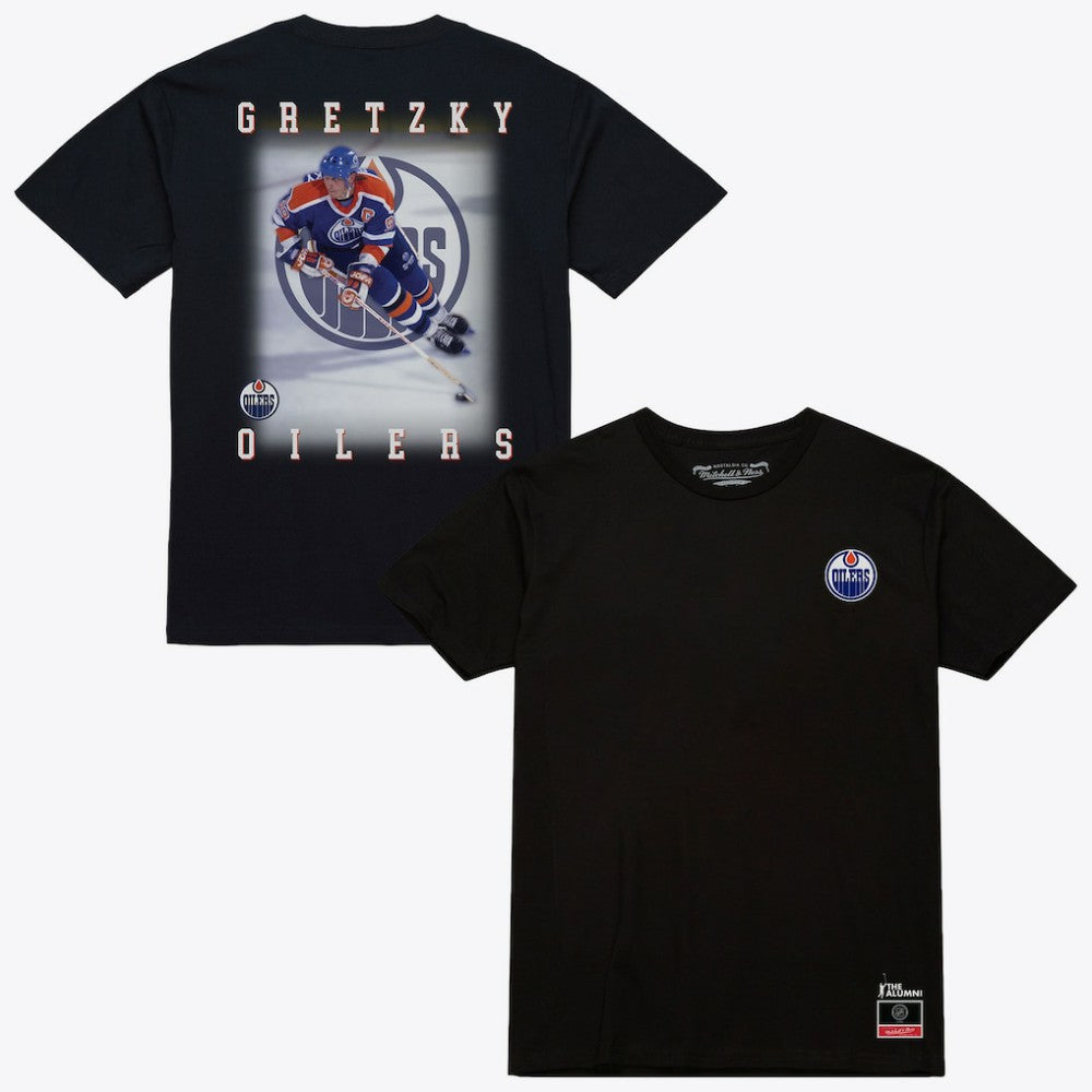 Wayne Gretzky Edmonton Oilers - Mitchell & Ness Photo T-Shirt Black