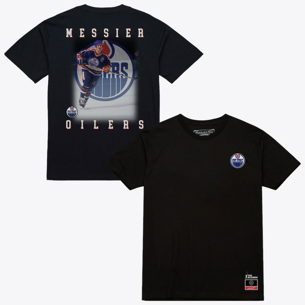 Mark Messier Edmonton Oilers - Mitchell & Ness Photo T-Shirt Black