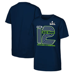 Seattle Seahawks Youth Super Bowl LX Champions Hometown Collection T-Shirt College Navy - Fanatics