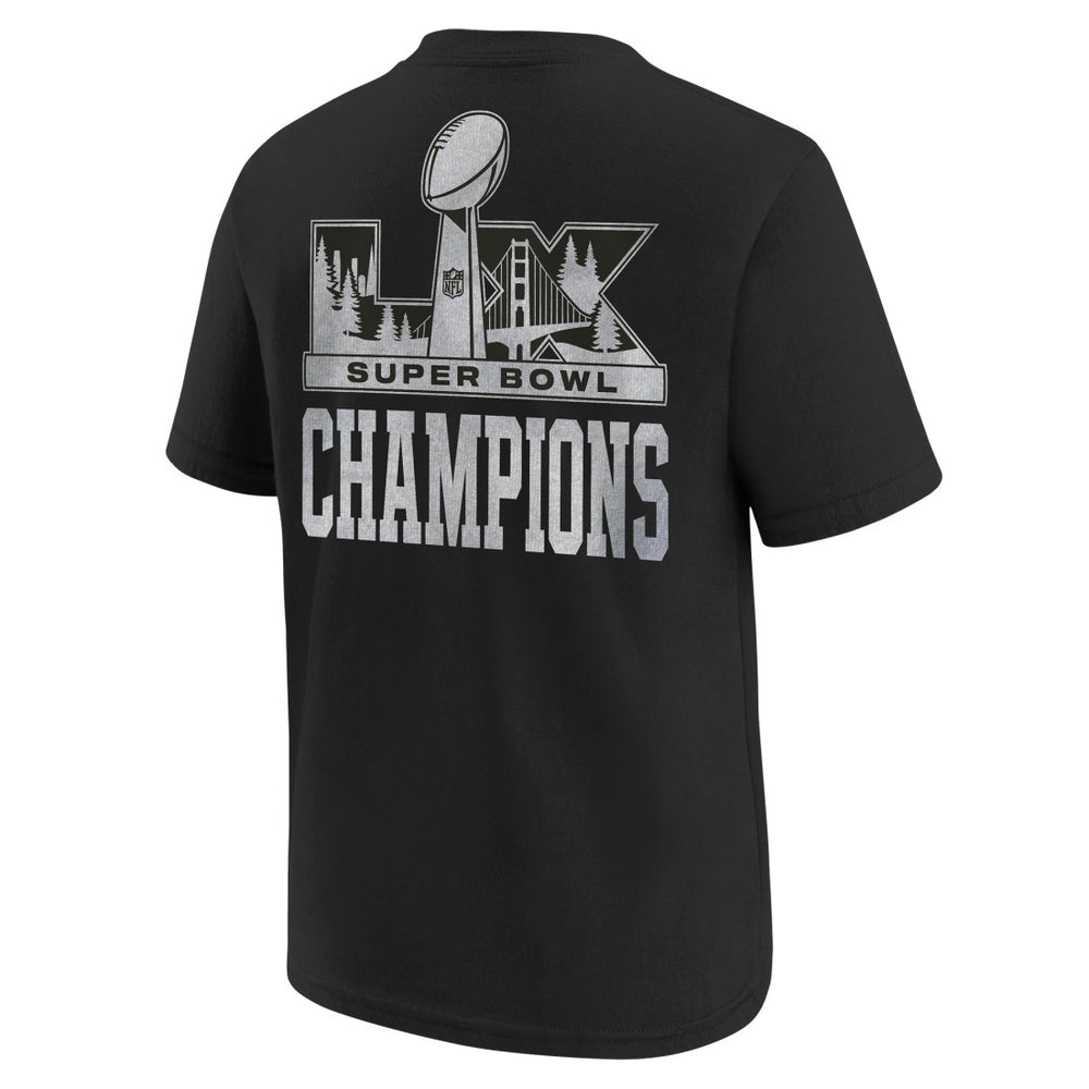 Seattle Seahawks Youth Super Bowl LX Champions Locker Room Trophy Collection Authentic T-Shirt Black - Nike