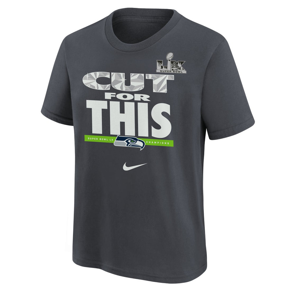 Seattle Seahawks Youth Super Bowl LX Champions Parade T-Shirt Charcoal - Nike