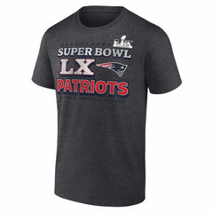 New England Patriots Super Bowl LX Big & Tall Battle Prep T-Shirt Heather Charcoal - Fanatics