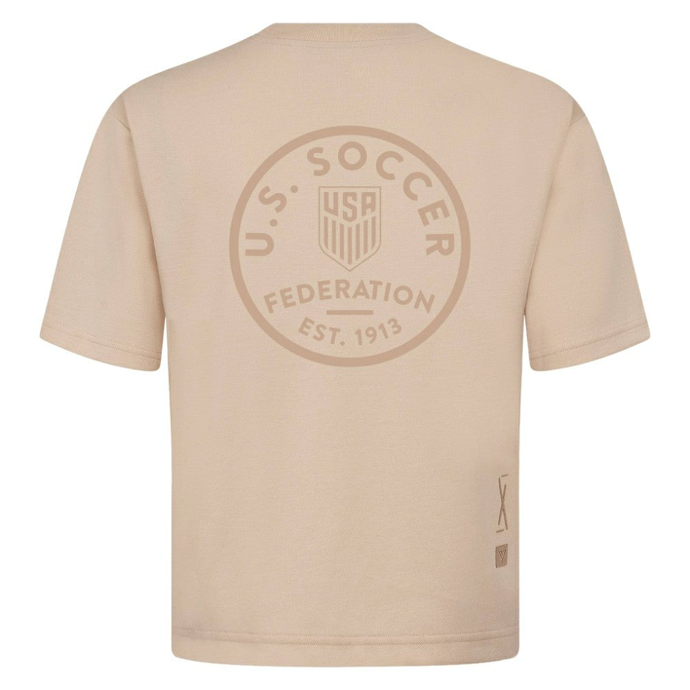 USMNT Levelwear Luxe Signature Knit Transit Tonal T-Shirts - Khaki