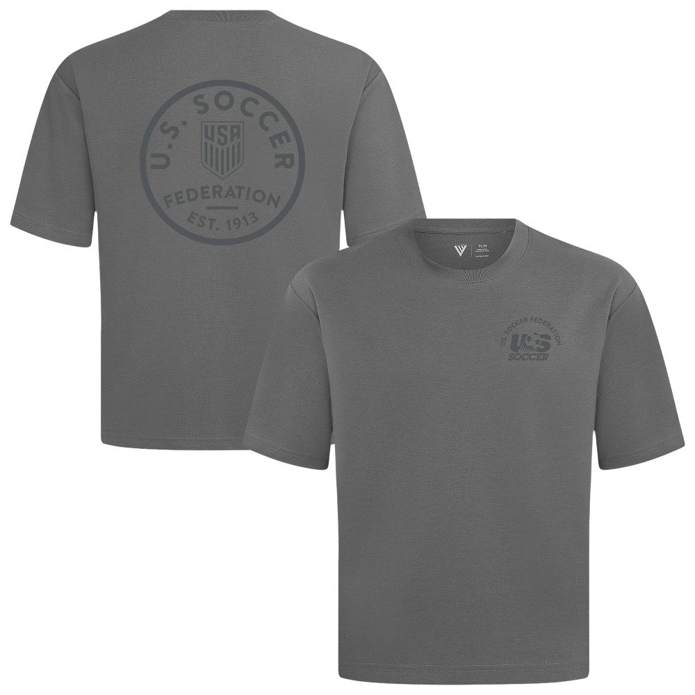 USMNT Levelwear Luxe Signature Knit Transit T-Shirts - Gray