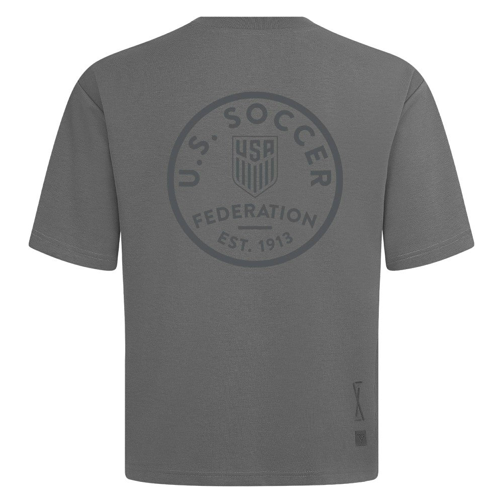 USMNT Levelwear Luxe Signature Knit Transit T-Shirts - Gray